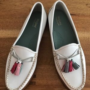 G.H. BASS WEEJUNS LOAFER WHITE LEATHER WOMEN SZ8.5